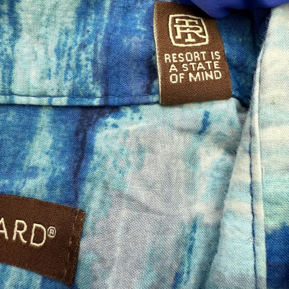 Tori Richard Shirt Mens XXL 2XL Blue Hawaiian 100% Cotton Lawn Beach USA - Picture 3 of 8